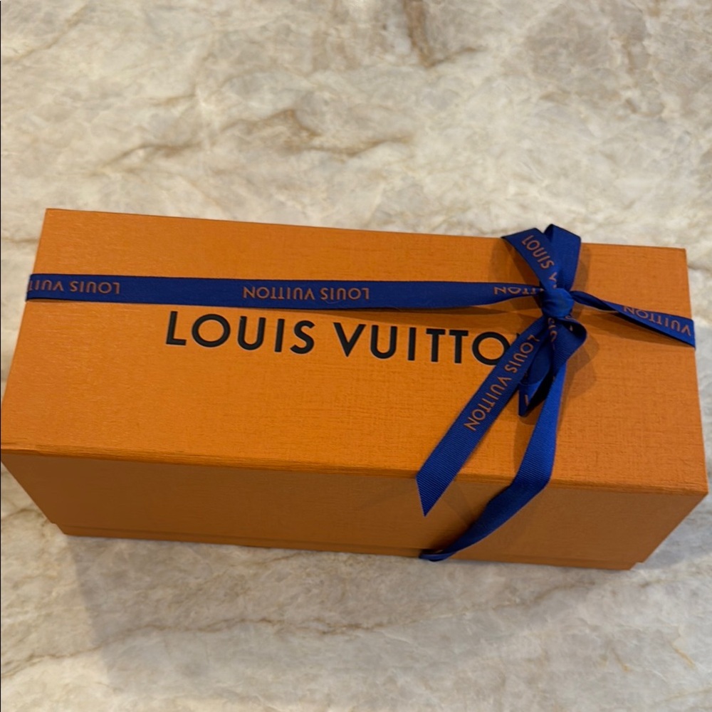 Louis Vuitton Orange Box with Blue Ribbon